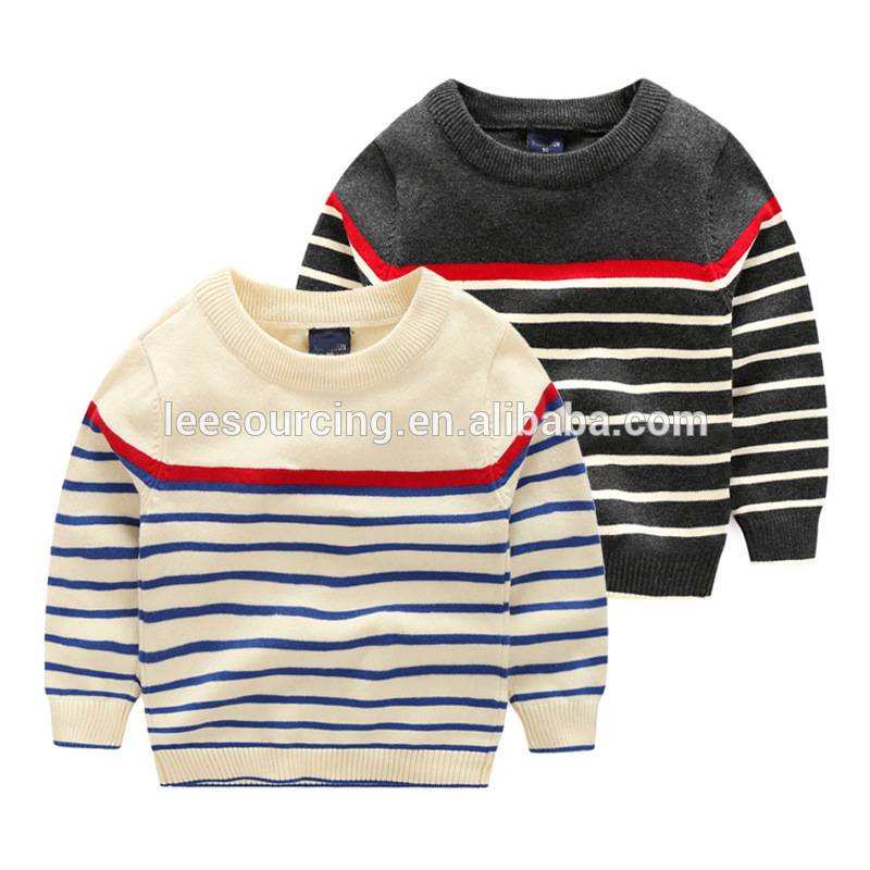 New fashion spring children fall designs pure baby child boy pullover stripe sweater