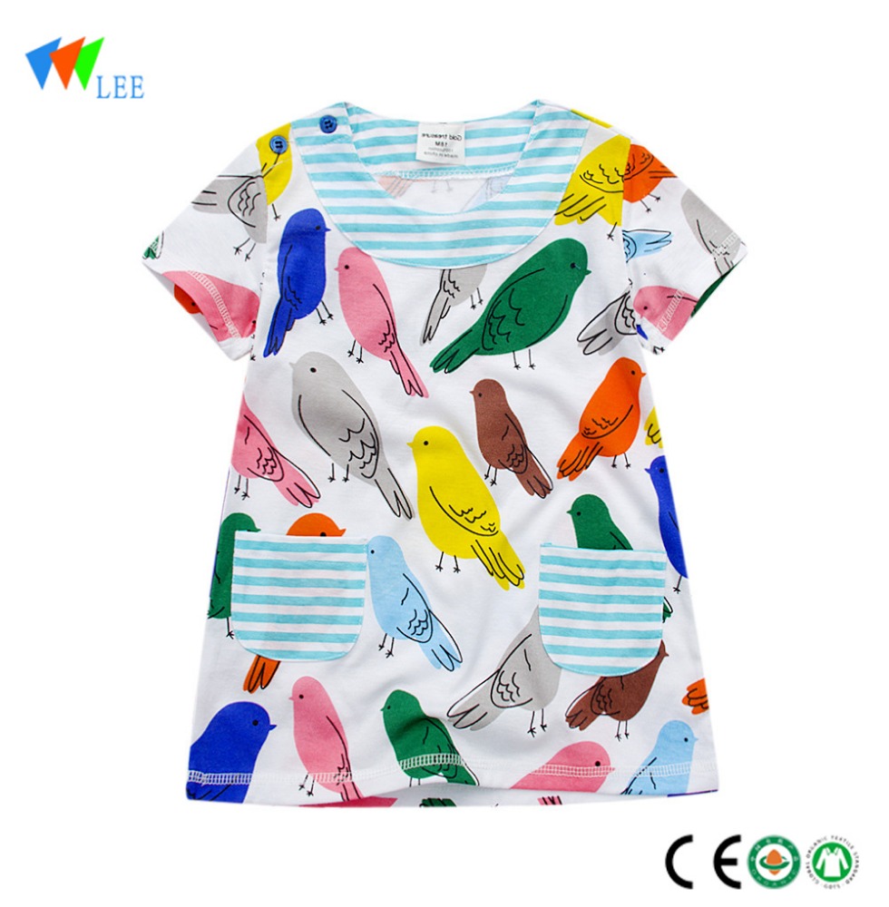 Chinese Professional Toddler Set - Sell well lovely children short sleeve girls wear dress cotton baby modern baby dress – LeeSourcing