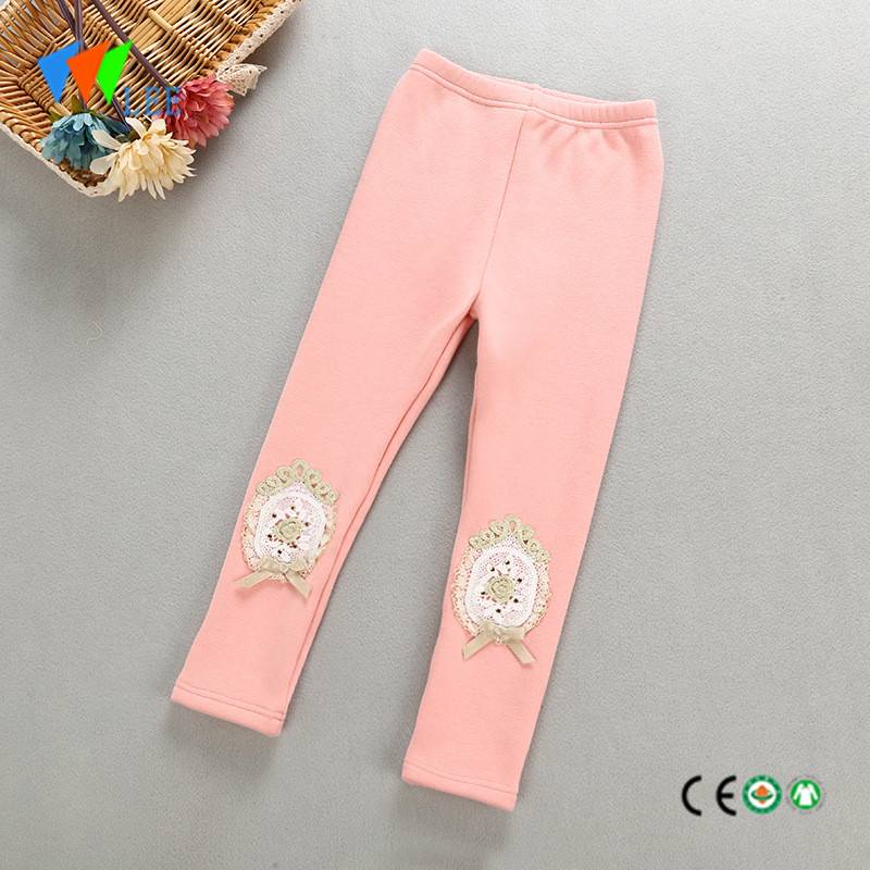 autumn baby girls trousers with cotton lace patterns kids children leggings pants
