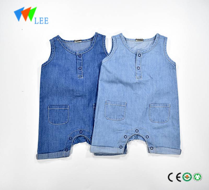 summer new infant baby body fashion jeans romper