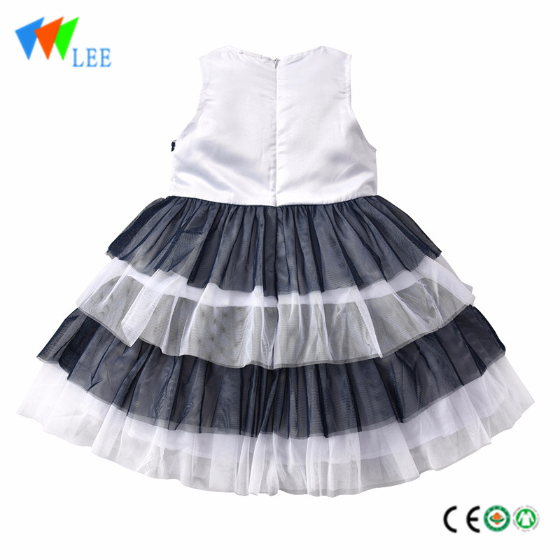 Yaseking Fashion Baby Girls Sleeveless Dresses Cotton Blend Ruffle Striped Party Princess Clothes 