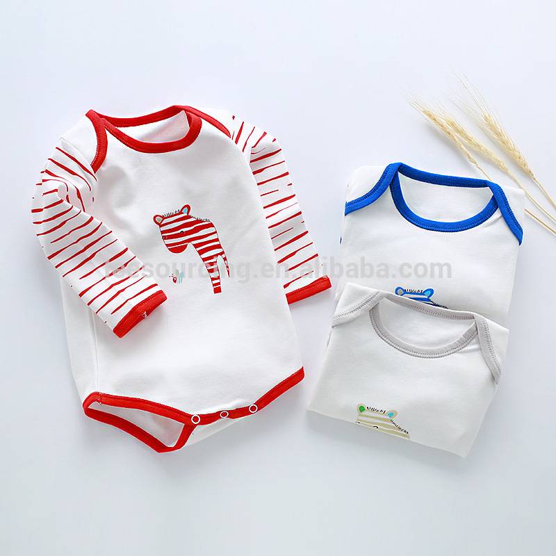 Wholesale summer striped boys baby rompers cotton clothing