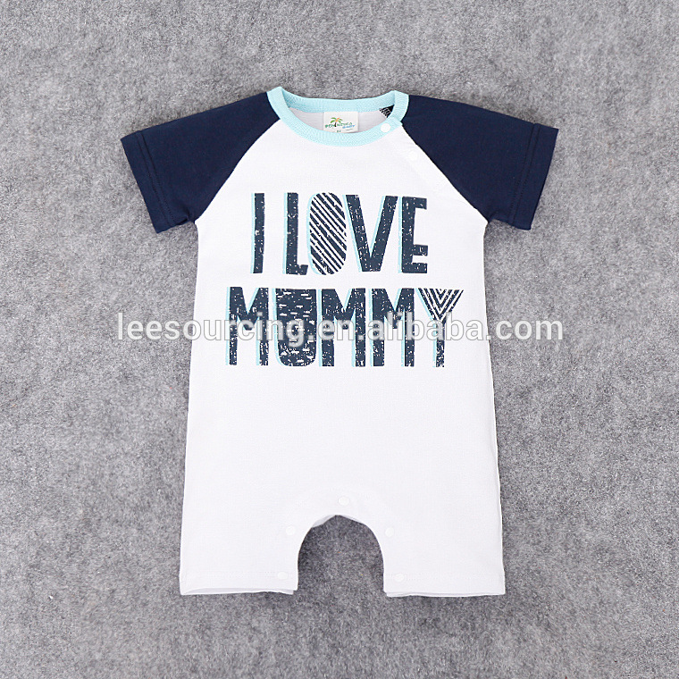 Simple printing short sleeve hot sale baby bodysuit