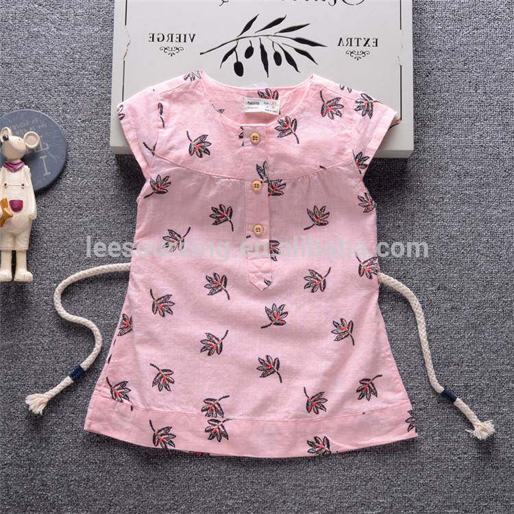 Printed Soft Cotton Baby Kids Summer A-line Dresses For 2 Year Old girl Dress