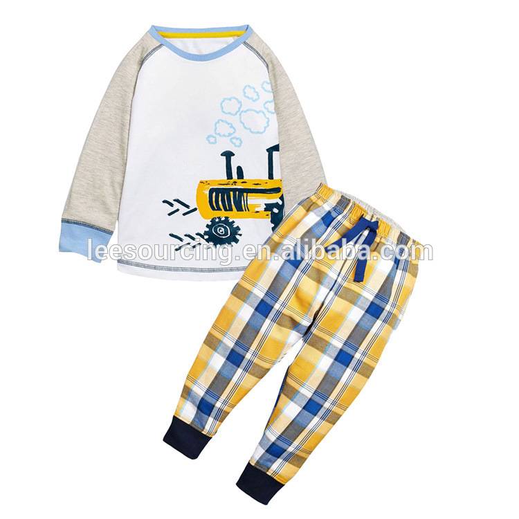 Wholesale 100% cotton children pyjamas set pajamas kids