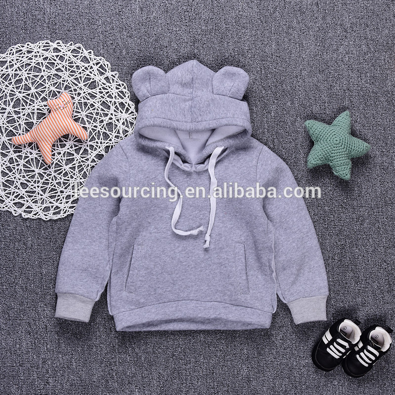 Cotton Baby Sweatshirt Bear nakatalukbong Custom Naka-print Baby Sweater Wholesale