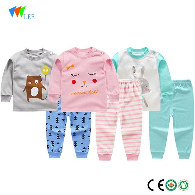 wholesale 2018 new design print autumn children pyjama