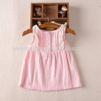 Wholesale summer sleeveless cotton baby girls dresses