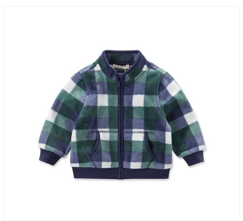 children autumn thick outerwear baby bomber jacket plaid baby cotton padded coat