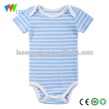 China Factory for Boutique Fall Denim Pant - Newborn boy Girl Clothes soft cotton Infant romper stripe baby onesie wholesale – LeeSourcing
