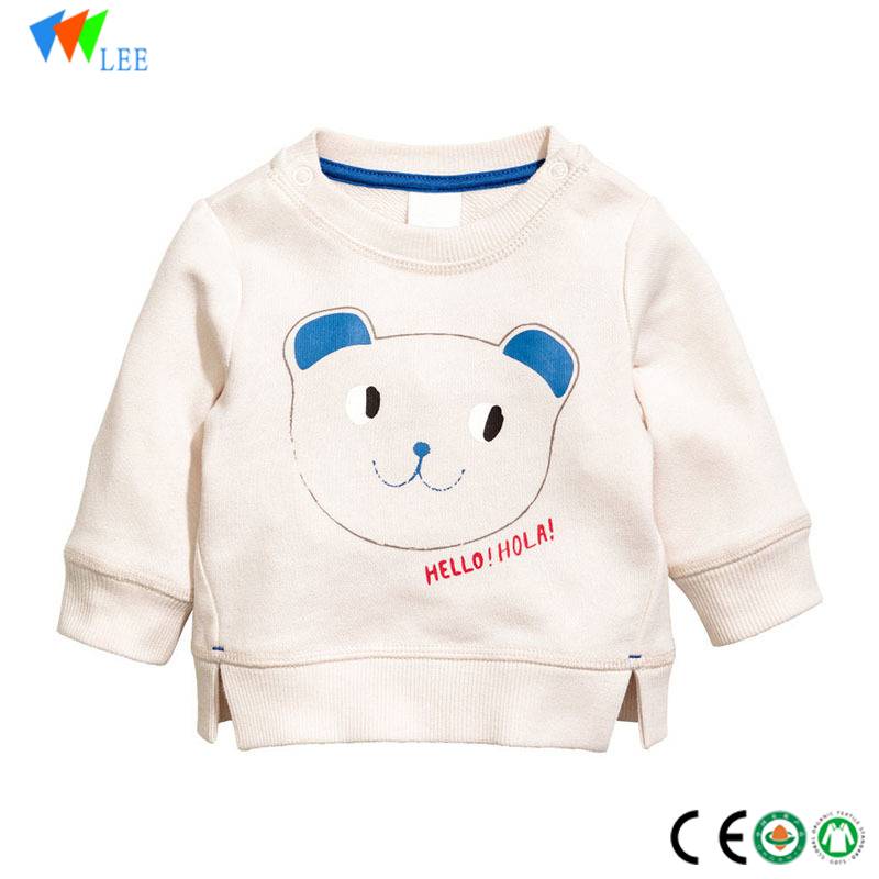 wholesale children fashion style long sleeve wholesale cotton kids t-shirt