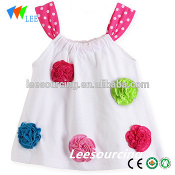 Moda bebê parte superior do balanço com bloomer da menina da criança roupa roupa bonita do branco conjunto de 2 peças
