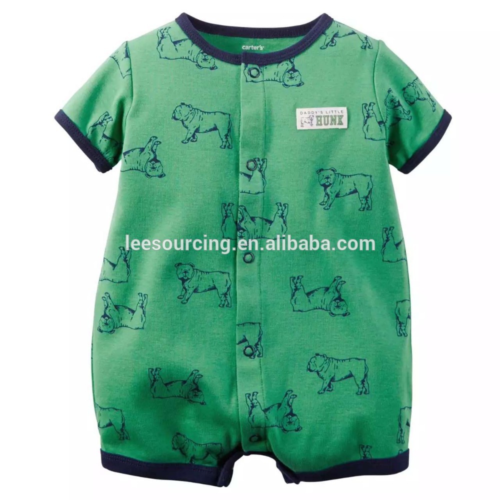 New style short sleeve cotton printing baby body suit