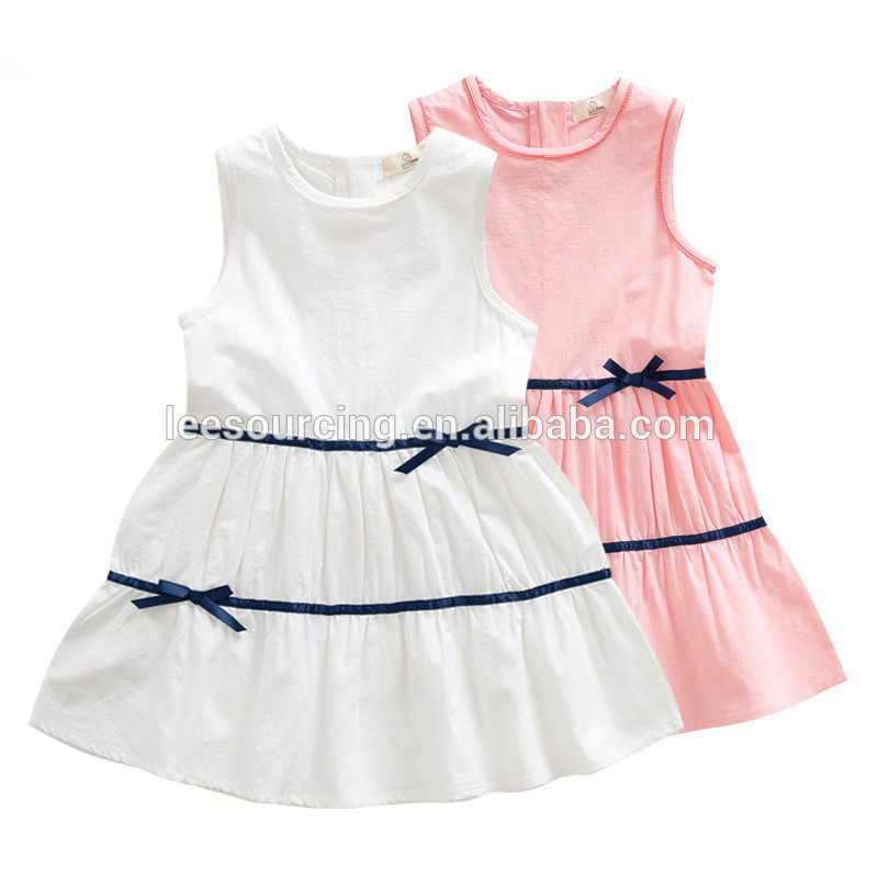 Cotton sleeveless casual baby girl dress children clothing kids girls dress