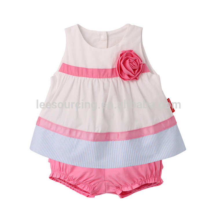 Neues Art und Weise Kleinkindmädchen Schwingenkleid mit Rüschen kurzen Hosen 2 PC Sommer nette Babykleidung eingestellt