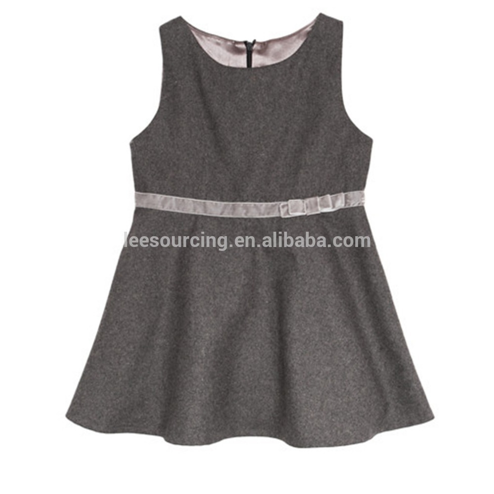 boutique child girl autumn winter worsted tank top dress o neck sleeveless one piece dress
