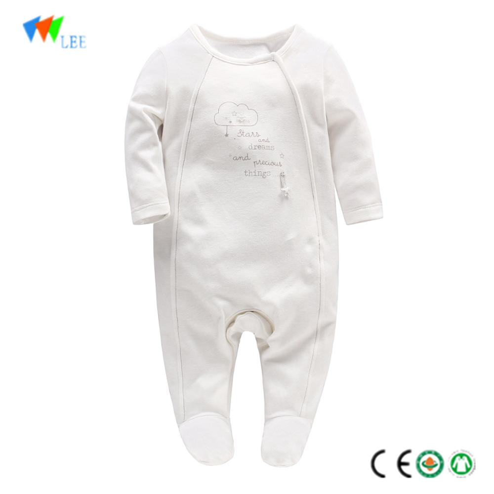 wholesale & OEM high quality baby white romper 100% cotton