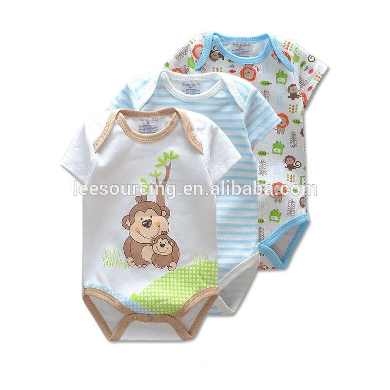 Wholesale short sleeve cotton infant and toddler clothes romper