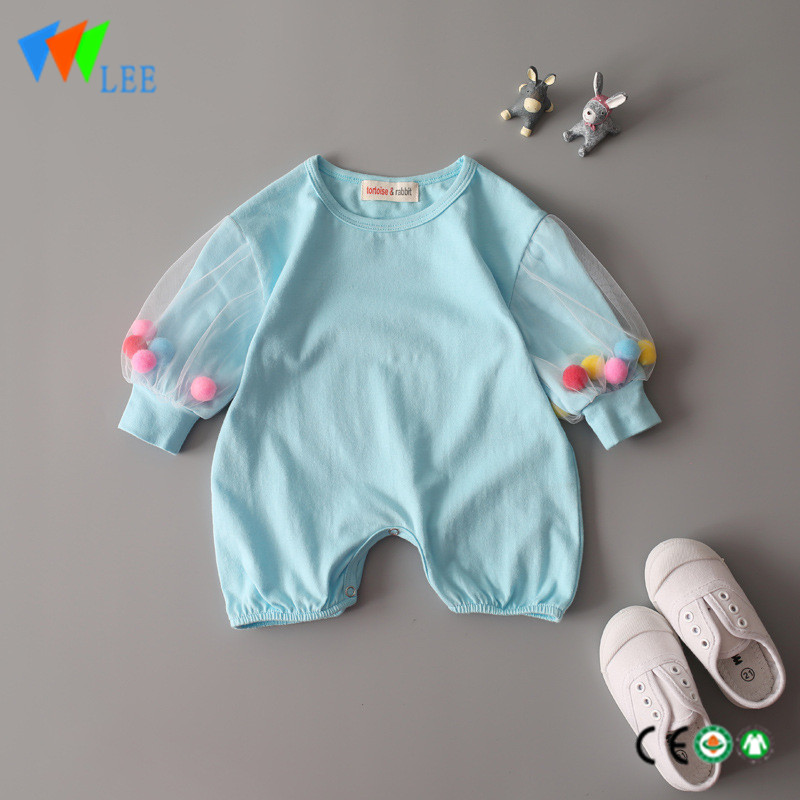 New Arrival China Wholesale Sweat Shorts - 100% cotton O/neck baby long sleeve romper high quality pink – LeeSourcing