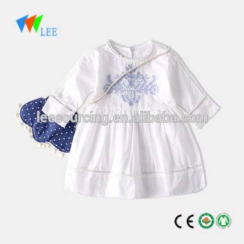 Original Factory Boutique Clothing - Wholesale baby girl 3/4 sleeve summer white dress – LeeSourcing
