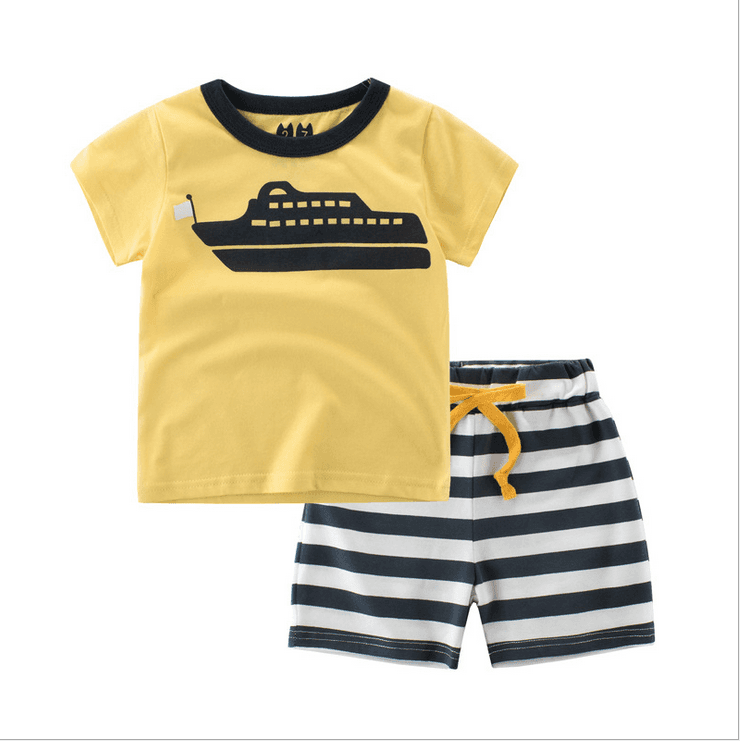 OEM Supply Toddler Baby Romper Set - Custom made children spell color digital boys clothing set kids T-shirt shorts – LeeSourcing