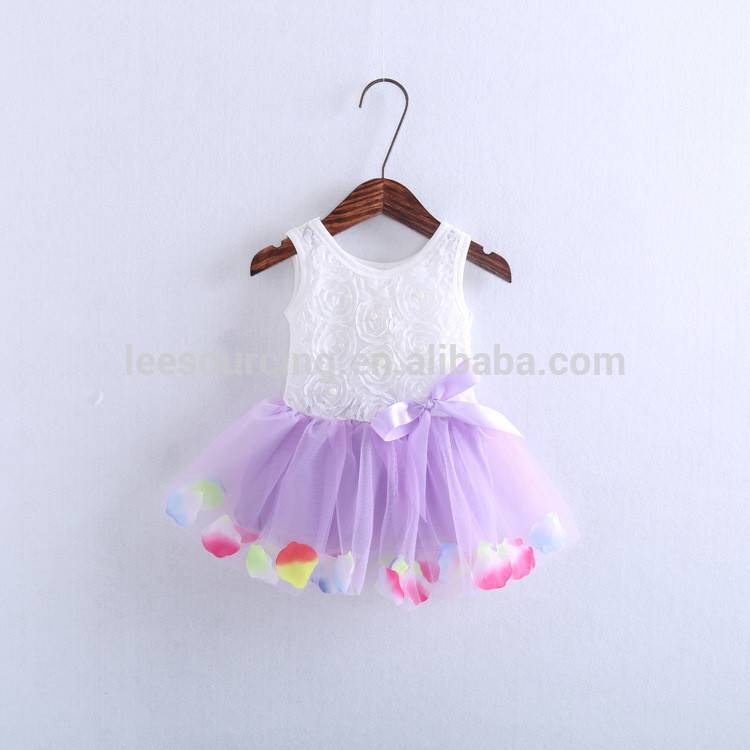 Summer Baby Girls tutu Flower Sleeveless dress Children tulle Dress
