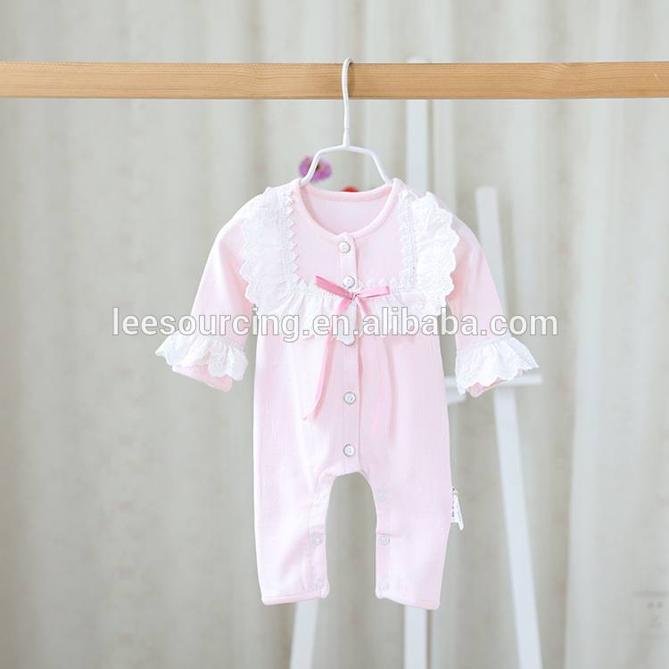 OEM China Jeans Denim - Wholesale sweet style lace soft cotton baby onesie long sleeve – LeeSourcing