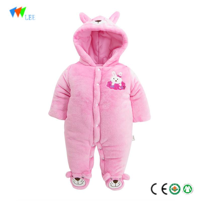 wholesale & OEM high quality cute baby romper pink winter