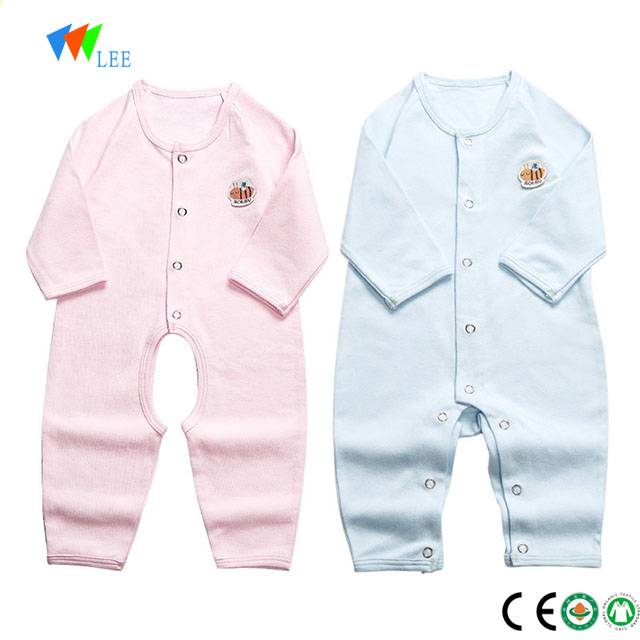 fashion wholesale organic cotton plain baby clothes romper