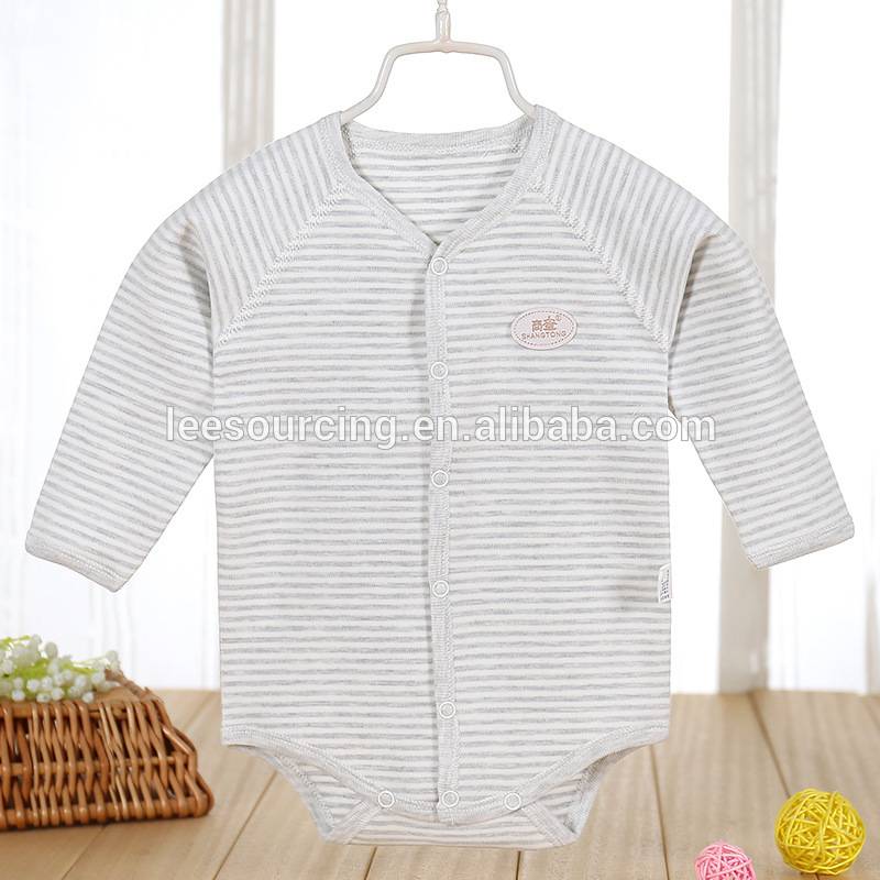 long sleeve baby100% cotton playsuit infant romper body suit manufacture