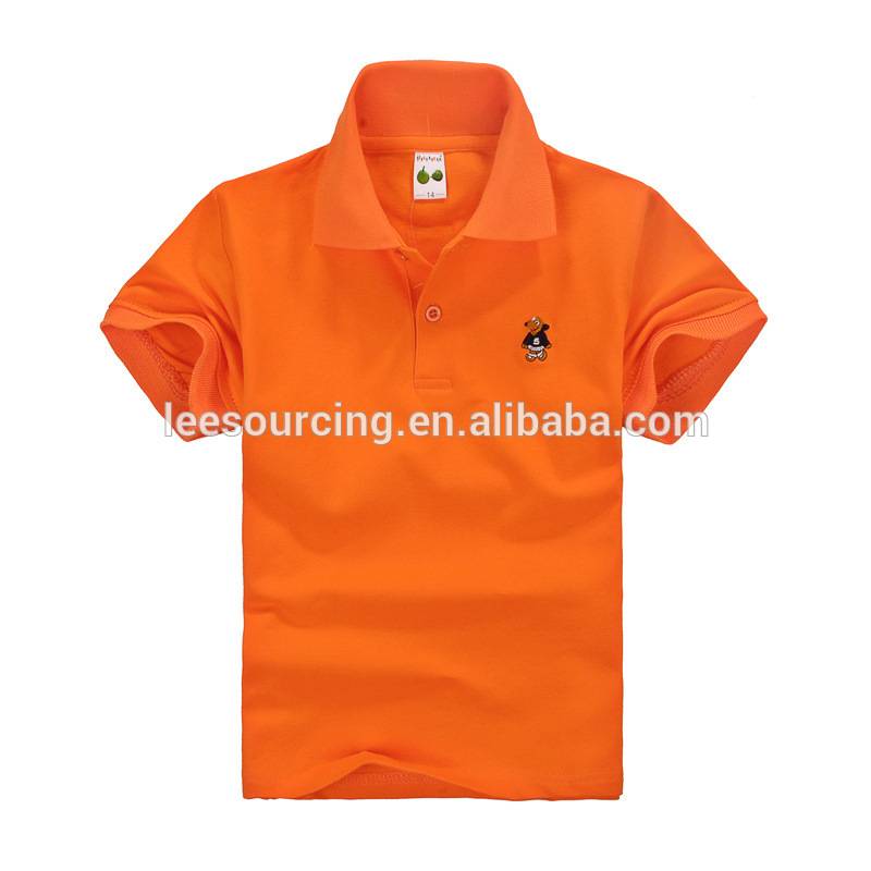 Hot selling children embroidery cotton new design polo t shirts