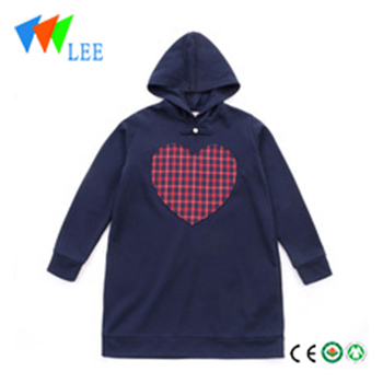 heart design girl hoodie long sweater