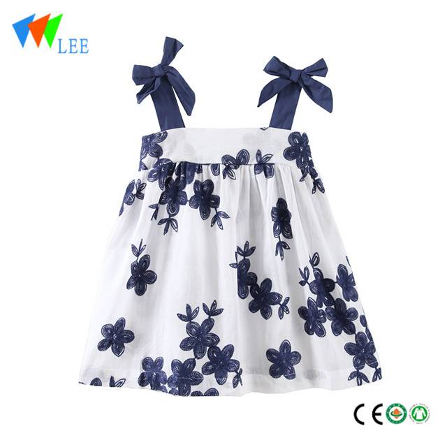 Discount wholesale Custom Kids Trousers - Summer fashion embroider cotton dress beautiful girl kids long dress – LeeSourcing