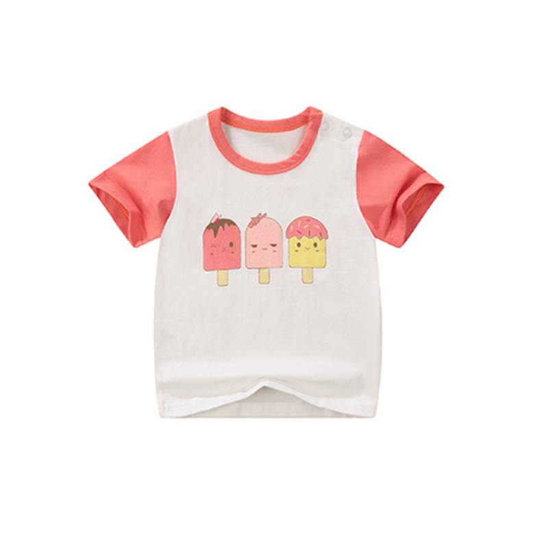 Евтин Цена Raglan ракави Стил Симпатична Бебе Риза 100% Памук Детски маичката