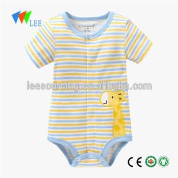 Nový dizajn novorodenec oblečenia dieťa onesie 100% bavlna Dojčenská s krátkym rukávom dupačky detské Romper