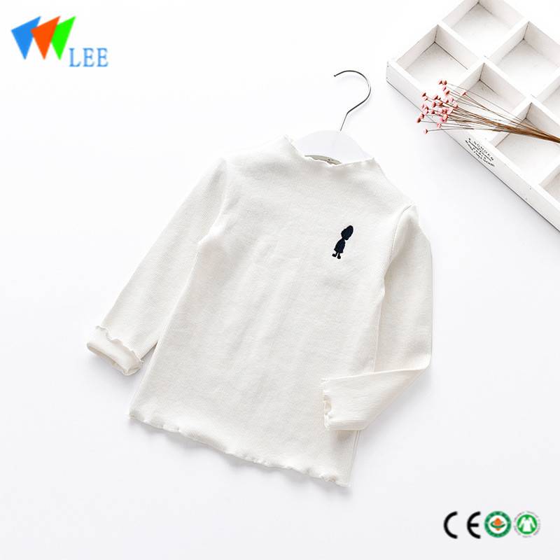 autumn and spring children kids girls blouses designs with cotton