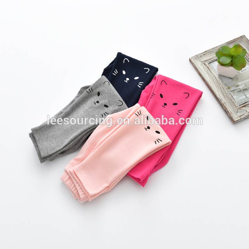 Wholesale boutique girl clothing cotton soft leggings for kids