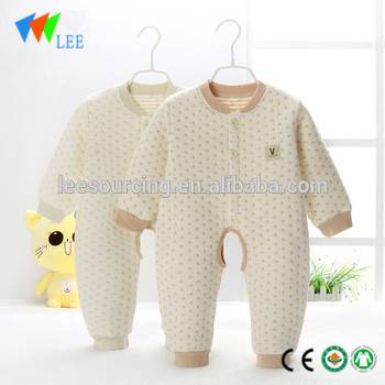 οργανικά μακρύ μανίκι μπλούζα μωρό πυκνώσει onesie playsuit