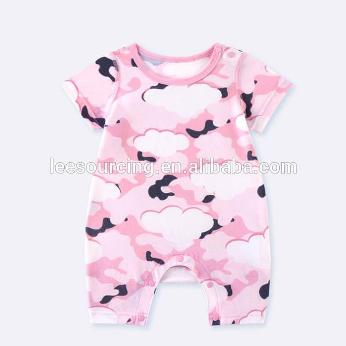 Wholesale baby girl playsuit infant fashion100% cotton jumpsuit