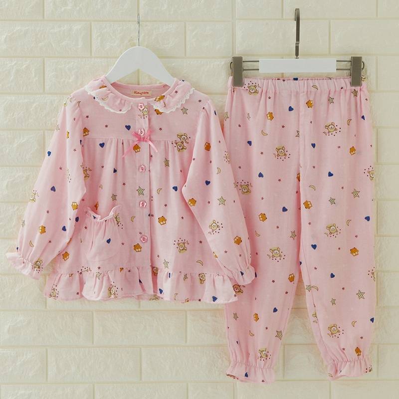 2-6 Years Long Sleeve Baby Pyjamas Kids Cotton Clothing