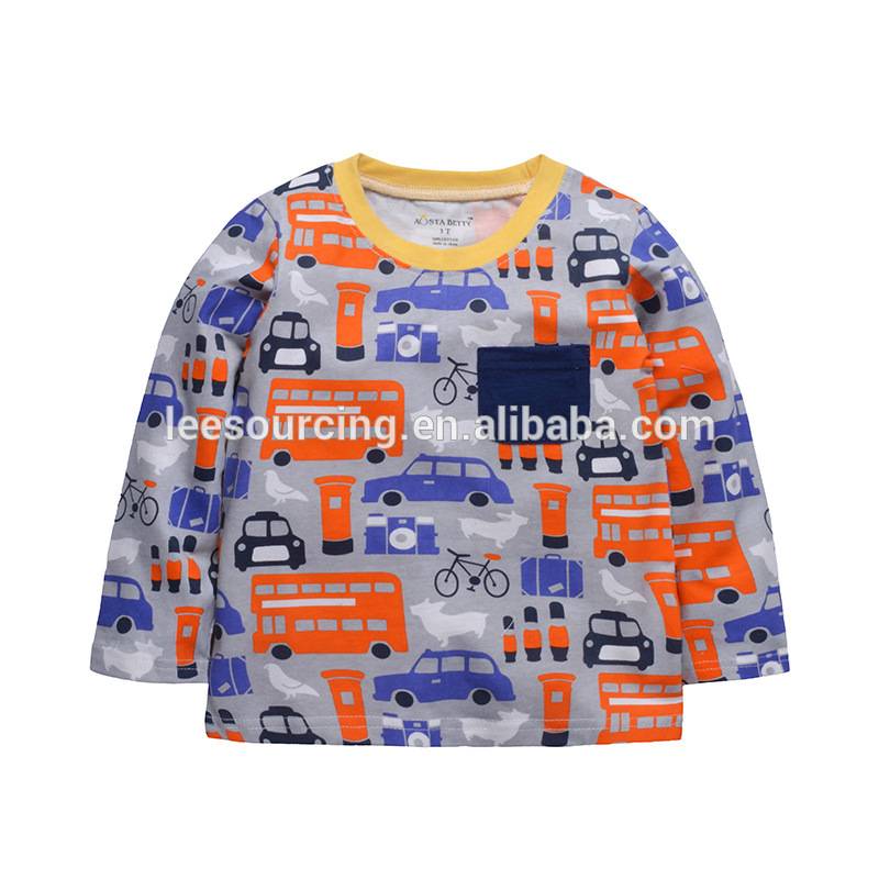 Wholesale Spring babay long sleeve t shirt cotton kids floral t shirt
