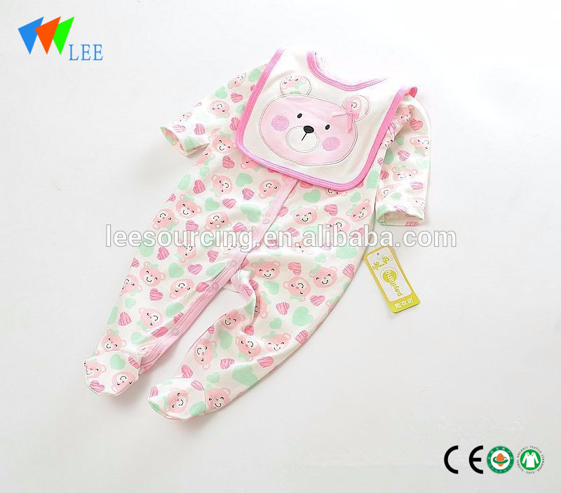 Animal Printing Kids Clothes Romper Baby Bodysuit 100% Cotton Cartoon Set Baby Playsuit