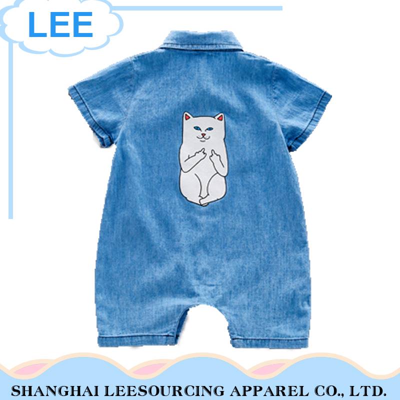 Wholesale Short Sleeve Jeans Rompers Wholesale Baby Clothes