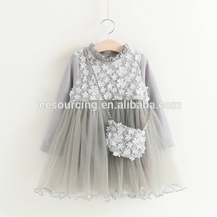 Cheapest Factory 3-piece Set - New style long sleeve tulle tutu dress kids – LeeSourcing