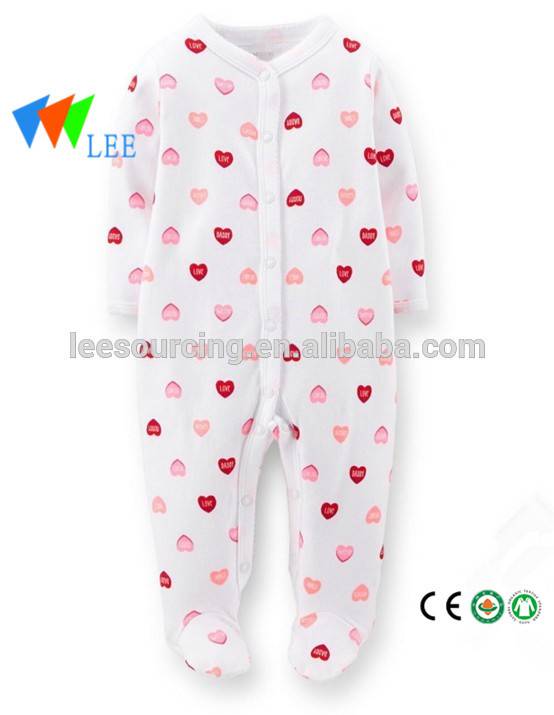 High quality long sleeve full printing baby clothes romper