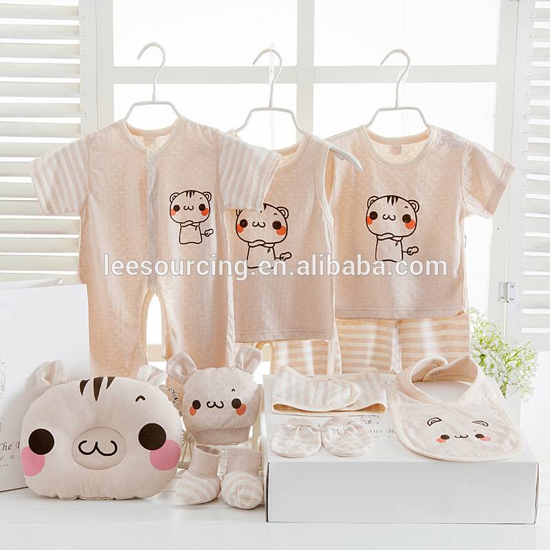 Summer cartoon animal printing cotton hot sale baby clothing sets