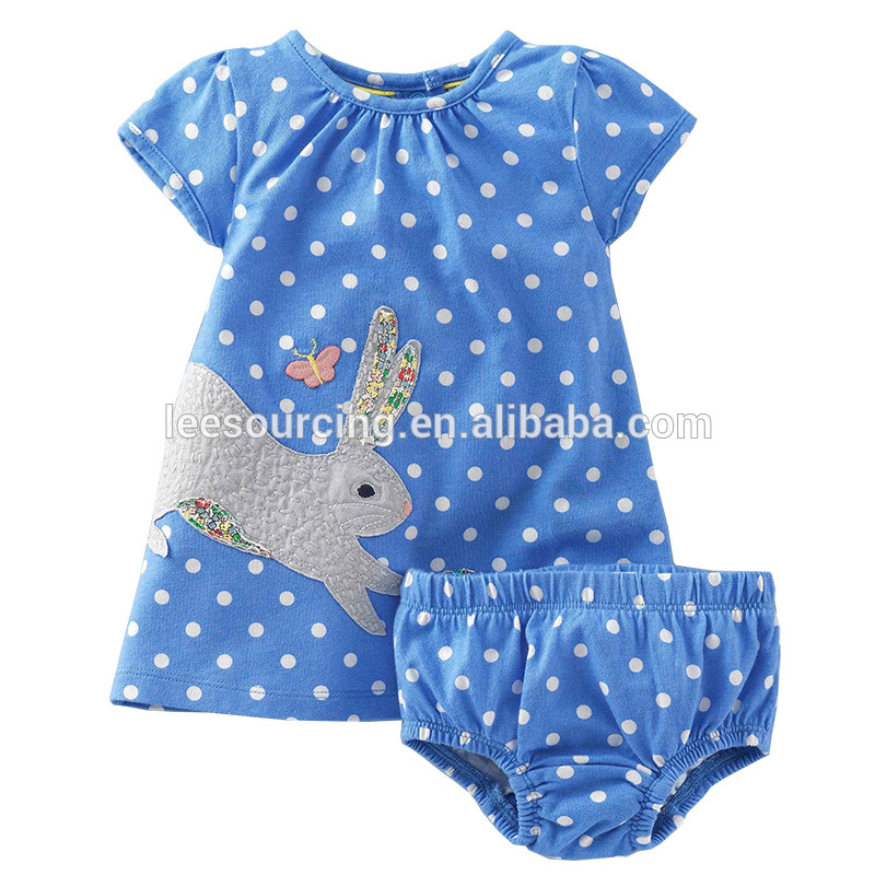 Summer cotton swing top with bloomer baby girl outfits girls clothes set