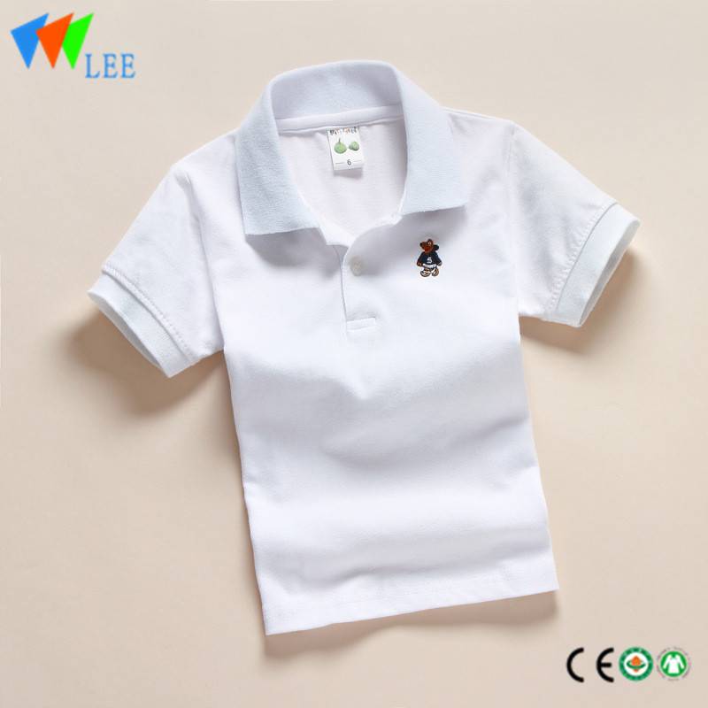 toptan çocuk çocuğun gündelik polo gömlekleri kısa kollu özel logo