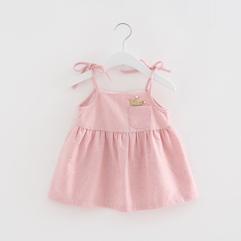 New Born Baby Dresses One Pieces Casual Summer Strap Baby Dress
