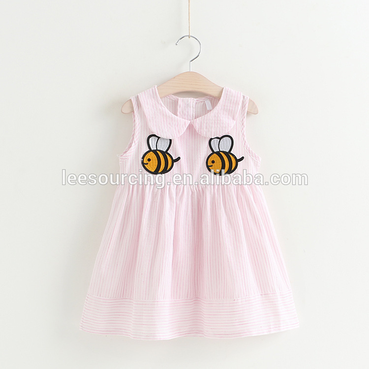 Sweet style animal pattern wholesale kids dress
